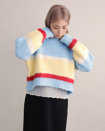 ニュアンスボーダーニット