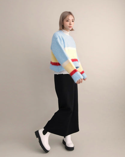 ニュアンスボーダーニット