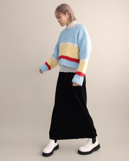 ニュアンスボーダーニット