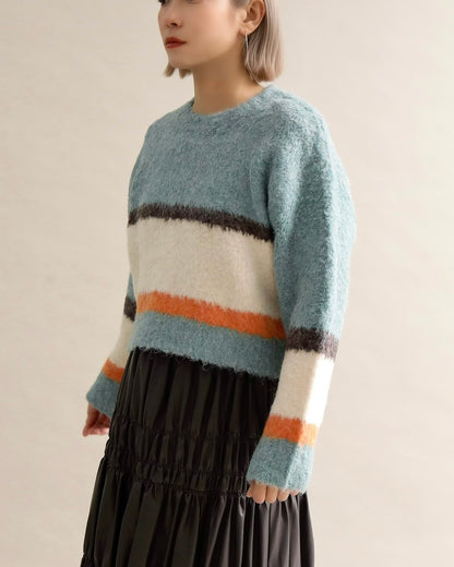 ニュアンスボーダーニット