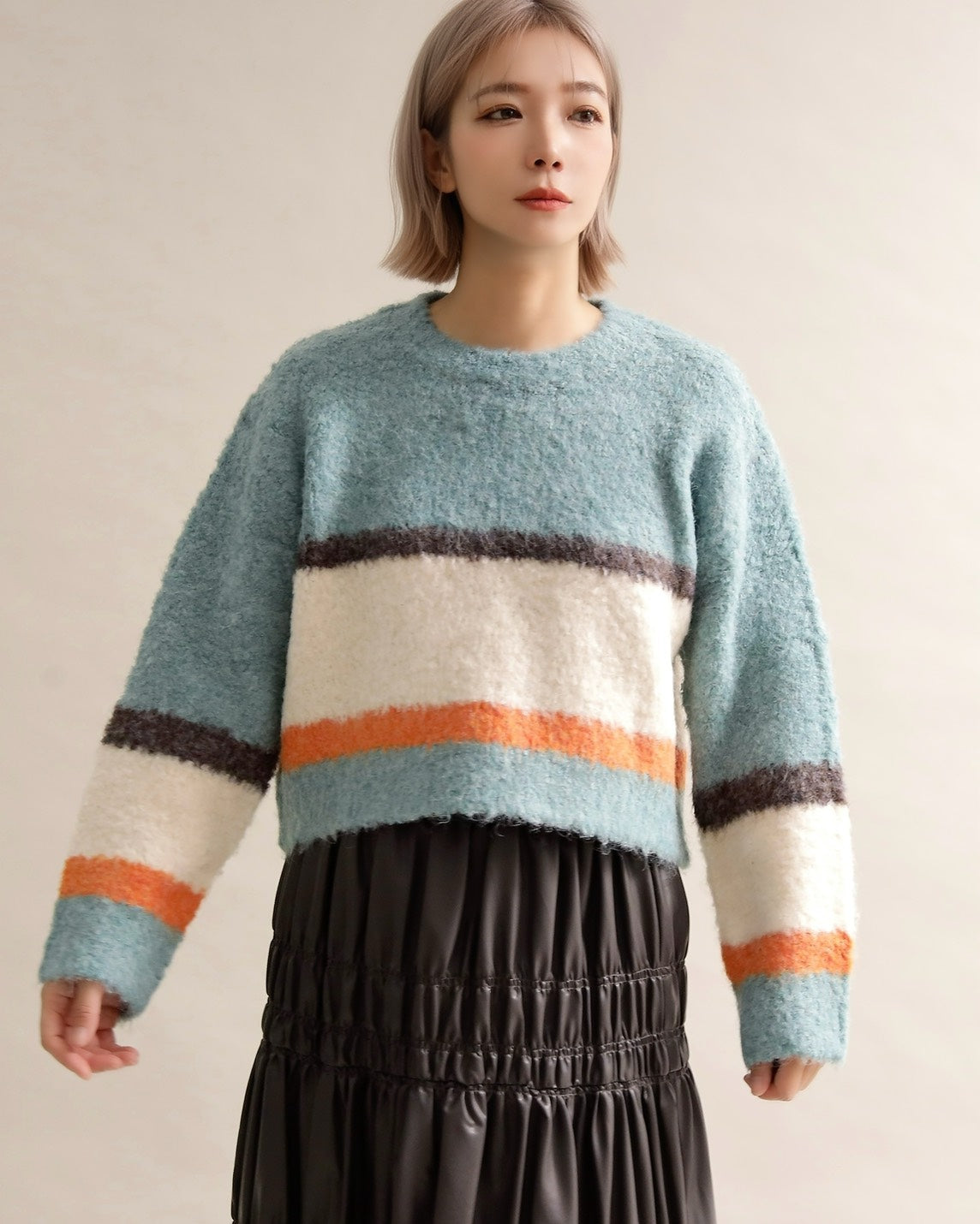 ニュアンスボーダーニット