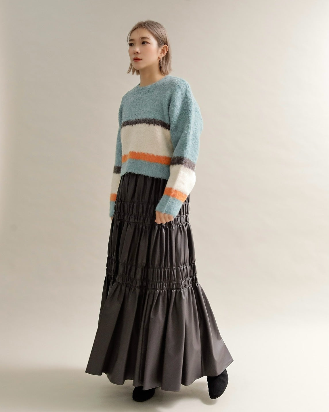 ニュアンスボーダーニット