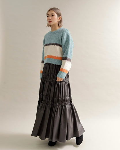 ニュアンスボーダーニット