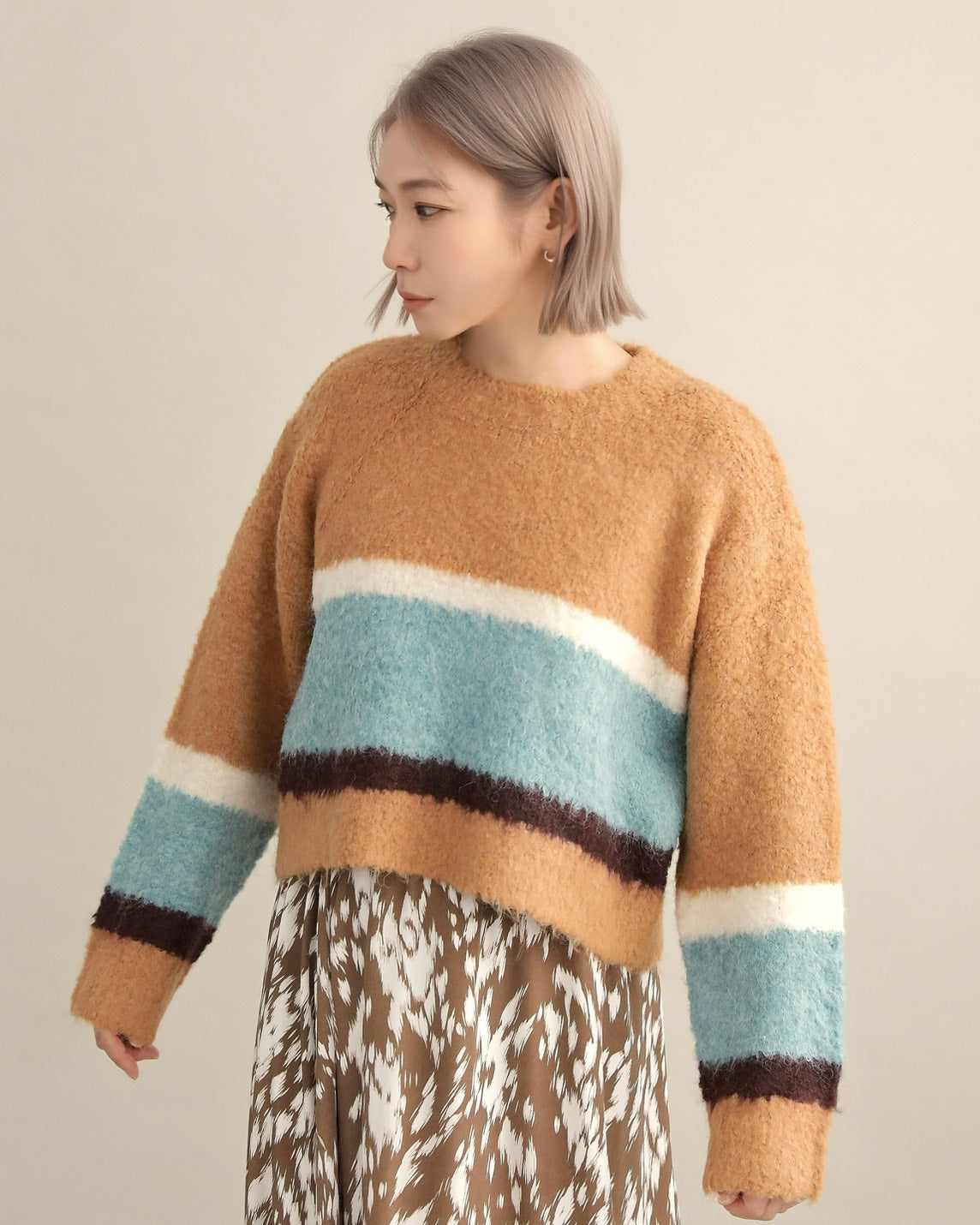 ニュアンスボーダーニット