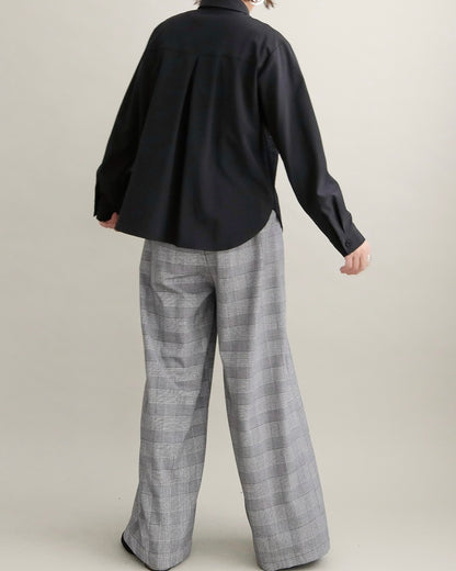 アシンメトリーレースシャツ