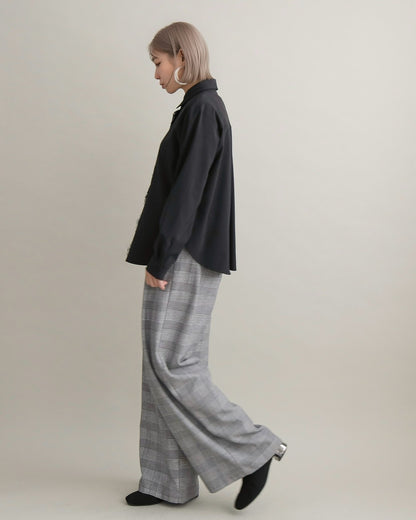 アシンメトリーレースシャツ