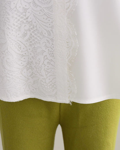 アシンメトリーレースシャツ