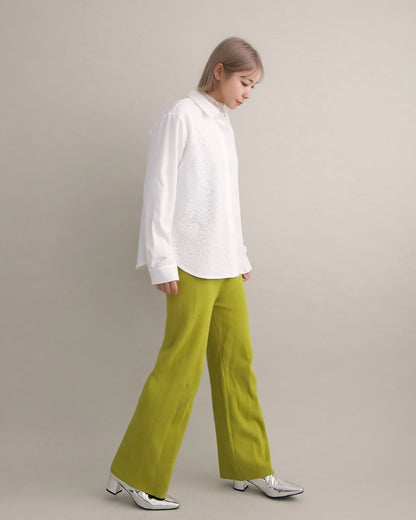 アシンメトリーレースシャツ