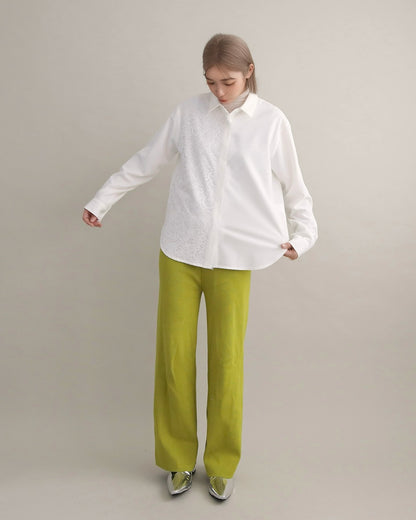 アシンメトリーレースシャツ