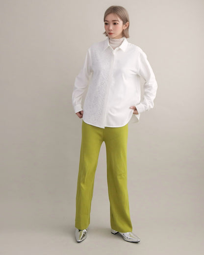 アシンメトリーレースシャツ