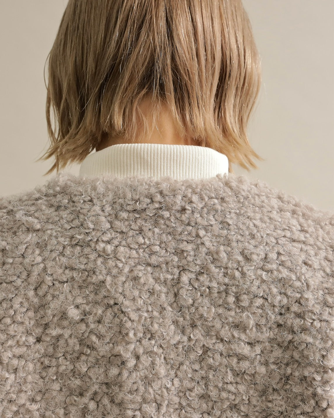 キルティング×ボアコンビネーションブルゾン