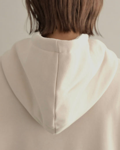 ケーブルニット切替フーディープルオーバー