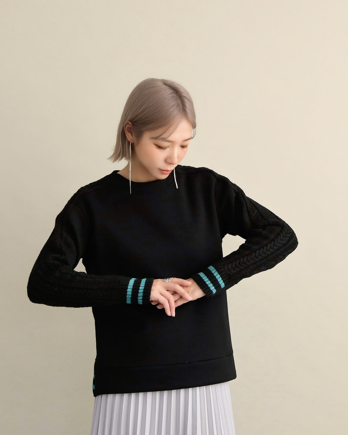 ケーブルスリーブプルオーバー