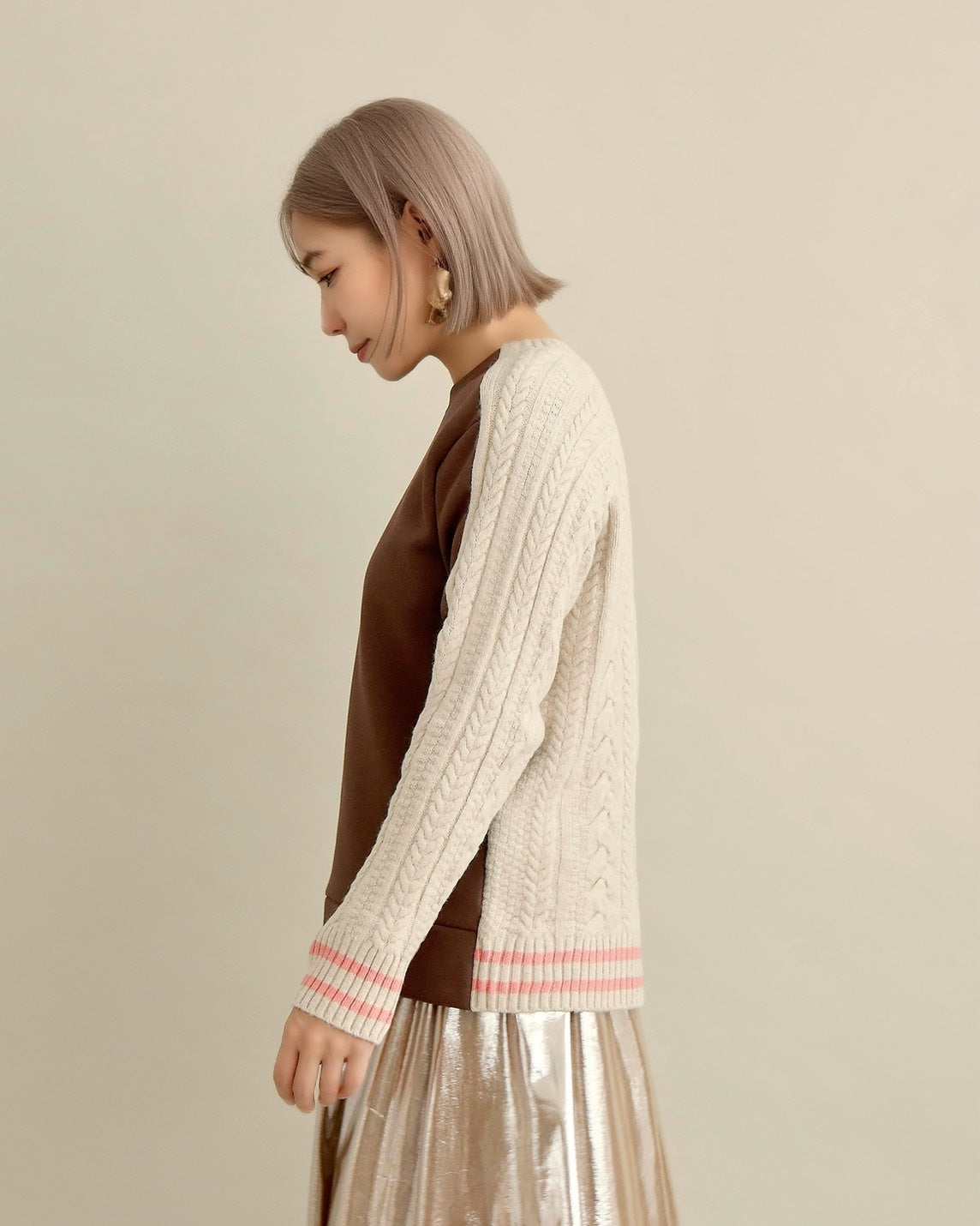 極美品　AP STUDIO リブニットケープ ケーブルスリーブプルオーバー – Mia Asterism