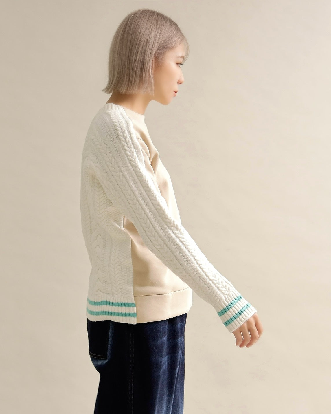 ケーブルスリーブプルオーバー