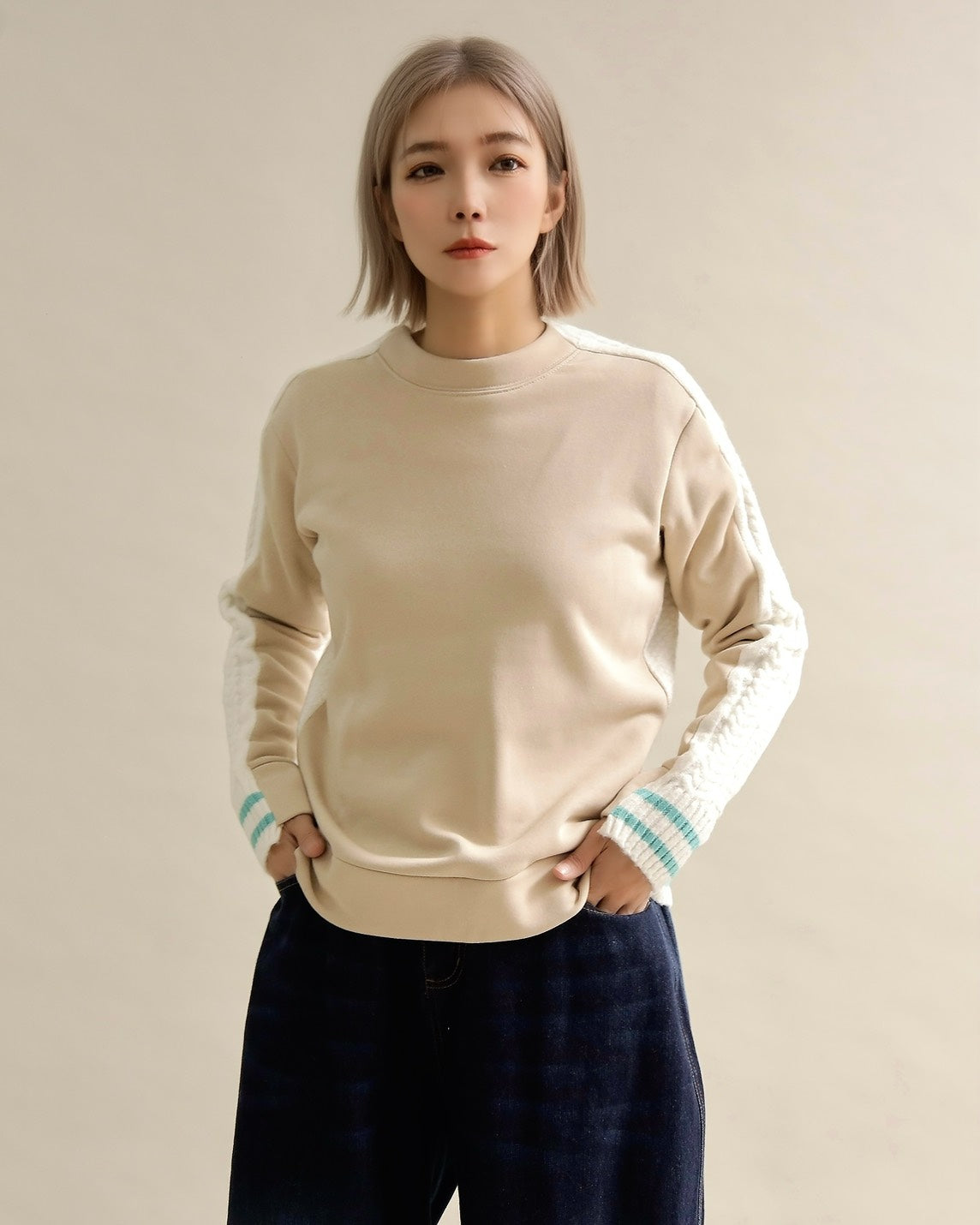 ケーブルスリーブプルオーバー