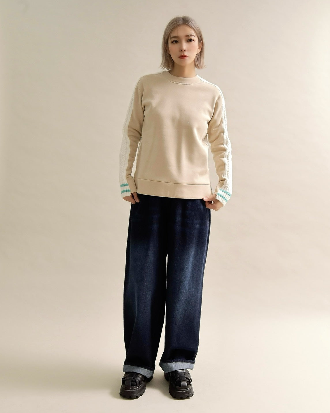 ケーブルスリーブプルオーバー