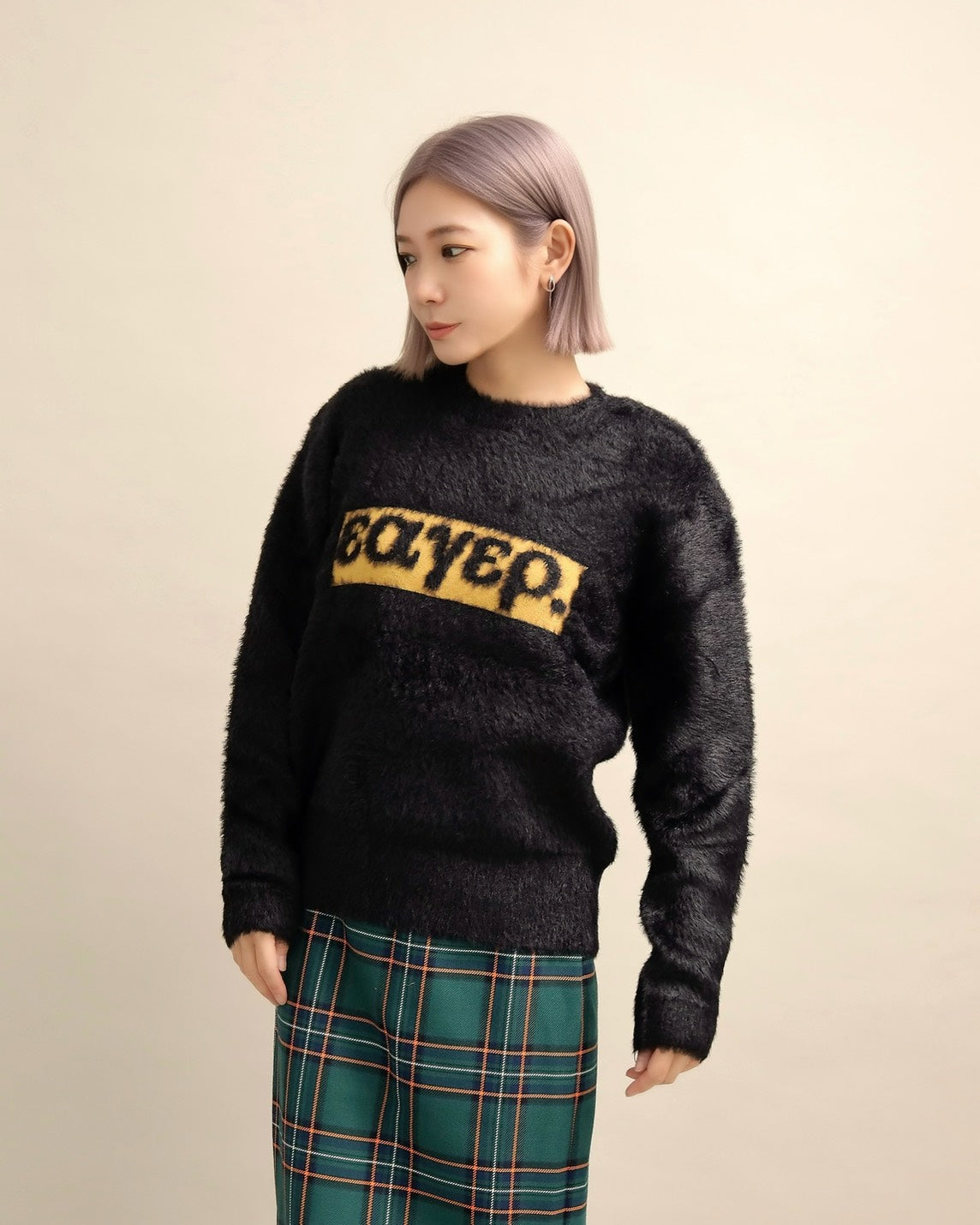 シャギーロゴニットプルオーバー