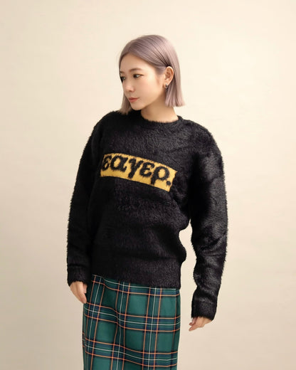 シャギーロゴニットプルオーバー