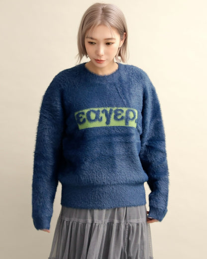 シャギーロゴニットプルオーバー