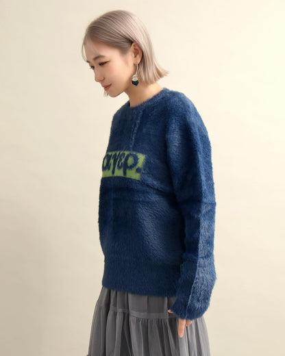 シャギーロゴニットプルオーバー