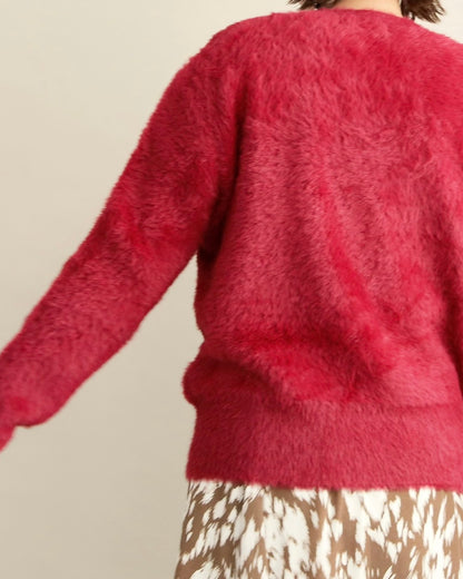 シャギーロゴニットプルオーバー