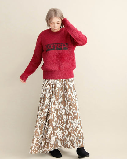 シャギーロゴニットプルオーバー