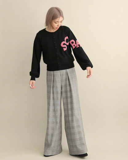 SORAロゴジャガードニットカーディガン