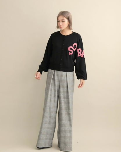 SORAロゴジャガードニットカーディガン