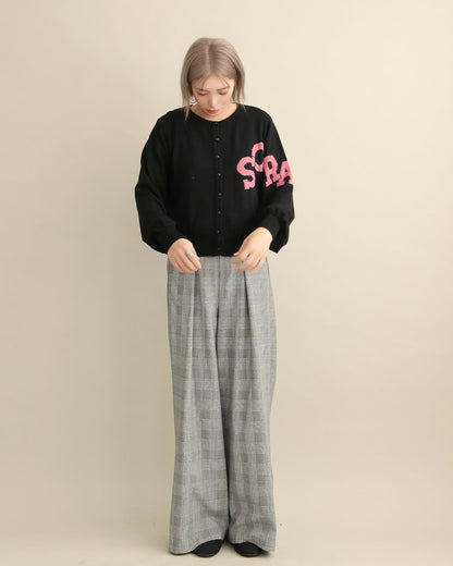 SORAロゴジャガードニットカーディガン