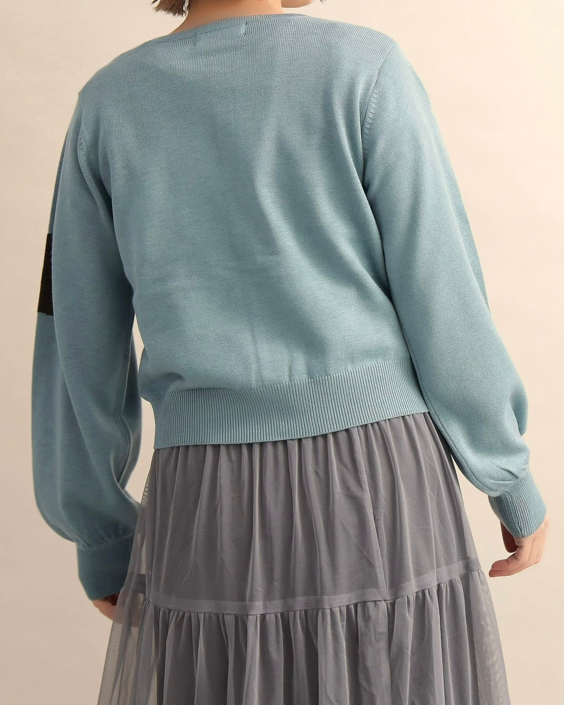 SORAロゴジャガードニットカーディガン