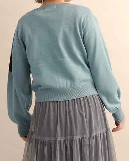 SORAロゴジャガードニットカーディガン