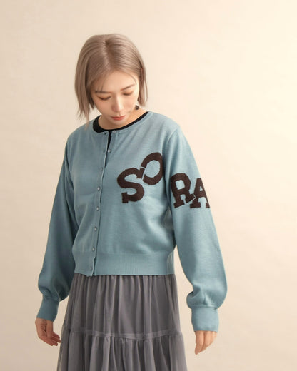 SORAロゴジャガードニットカーディガン