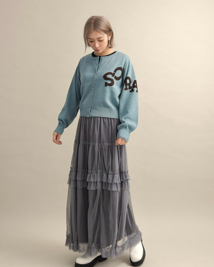 SORAロゴジャガードニットカーディガン