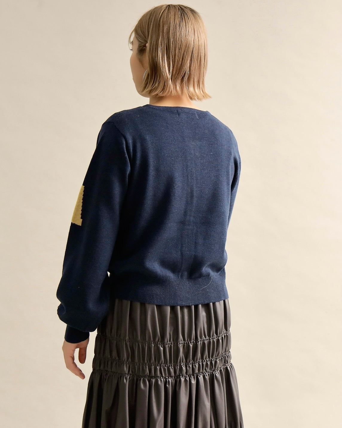 SORAロゴジャガードニットカーディガン