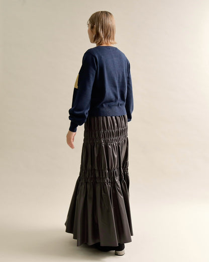 SORAロゴジャガードニットカーディガン