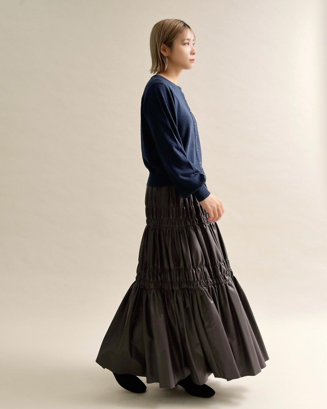 SORAロゴジャガードニットカーディガン