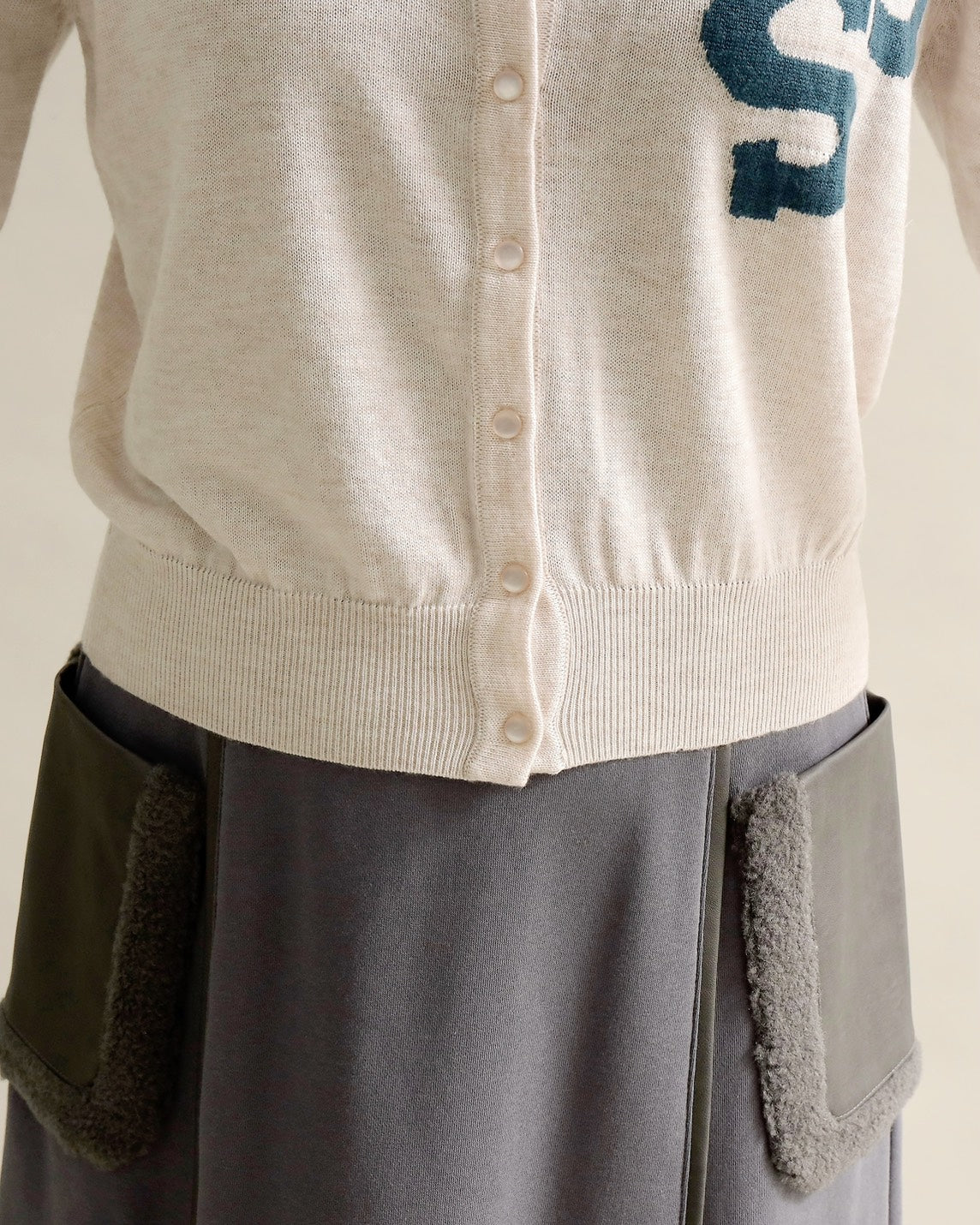 SORAロゴジャガードニットカーディガン