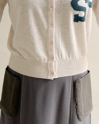 SORAロゴジャガードニットカーディガン