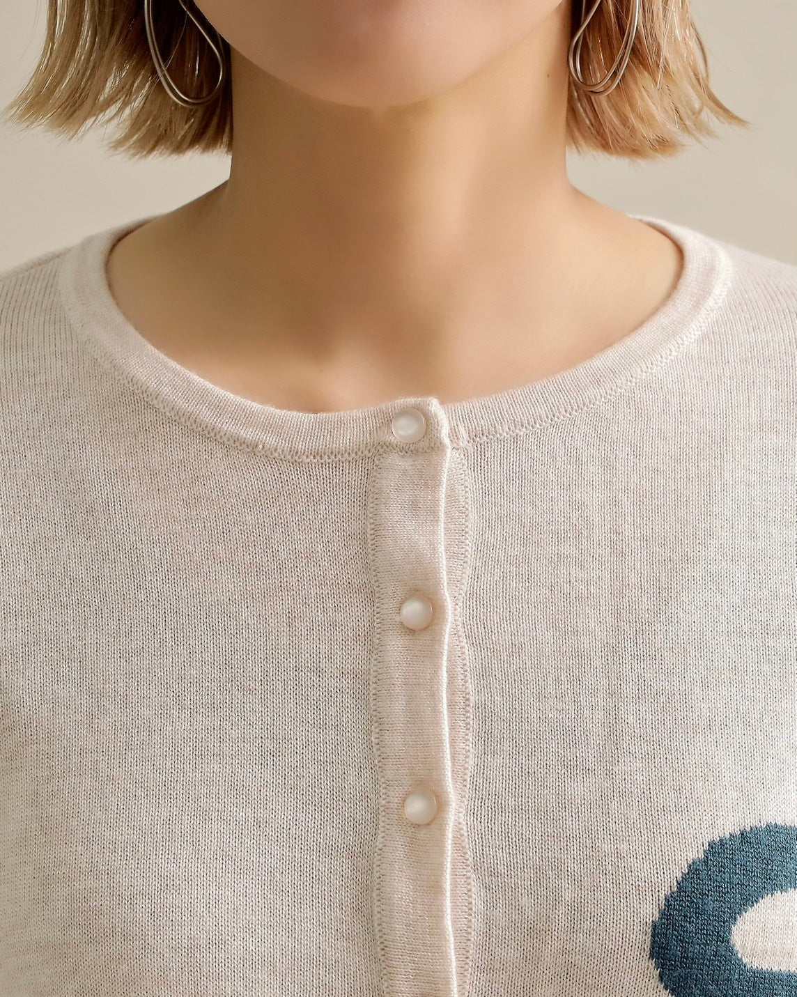 SORAロゴジャガードニットカーディガン