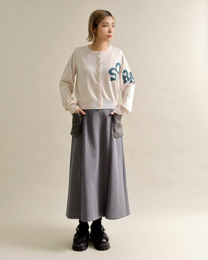 SORAロゴジャガードニットカーディガン
