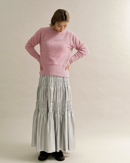 グリッターソフトクルーネックニット