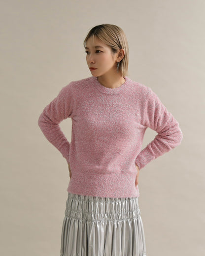 グリッターソフトクルーネックニット