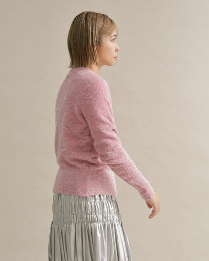 グリッターソフトクルーネックニット