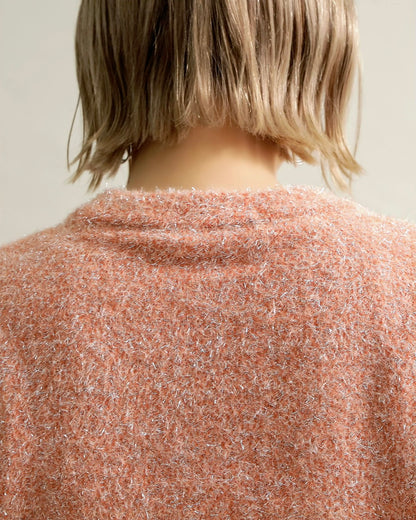 グリッターソフトクルーネックニット