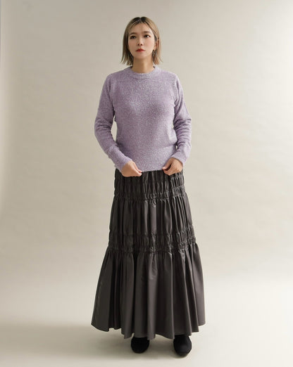 グリッターソフトクルーネックニット