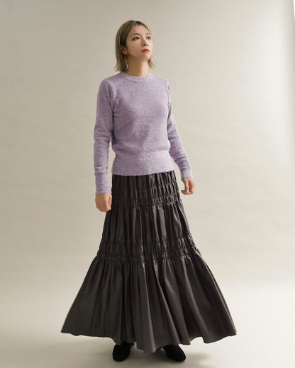 グリッターソフトクルーネックニット