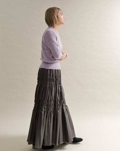 グリッターソフトクルーネックニット