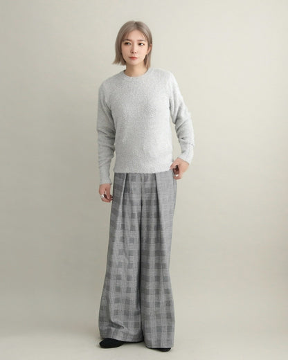 グリッターソフトクルーネックニット