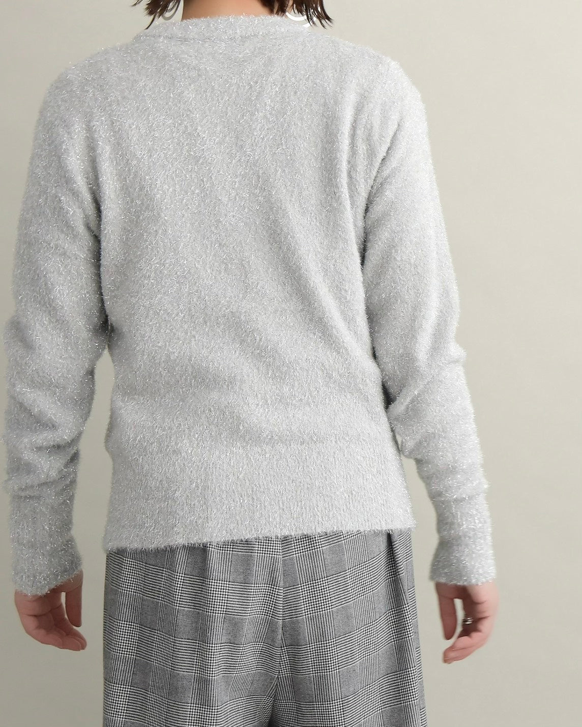 グリッターソフトクルーネックニット